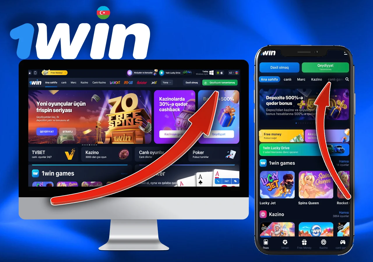 1Win onlayn kazinoda ani qeydiyyat